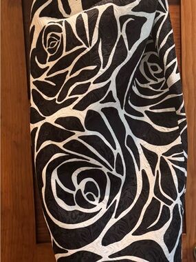 Milly Black and White Strapless Floral Print Dress